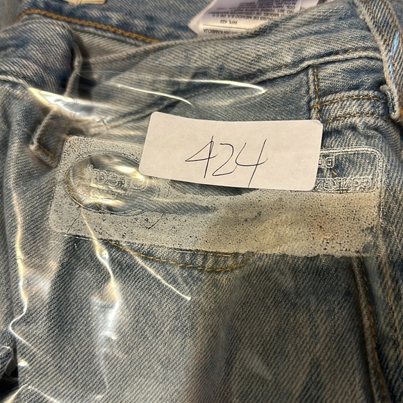 Levi’s Blue Wedgie Straight 100% Cotton Denim Jeans Size 28 High Rise - Picture 7 of 10